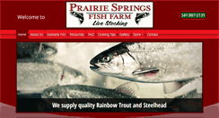 Desktop Screenshot of prairiespringsfishfarm.com