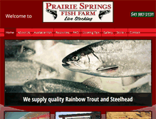 Tablet Screenshot of prairiespringsfishfarm.com